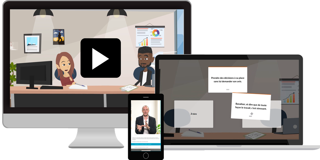 Images extraites du module e-learning santé mentale
